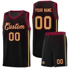 Black Honeycomb Pattern Sports Uniform Basketball Jersey 1