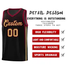 Black Honeycomb Pattern Sports Uniform Basketball Jersey 2