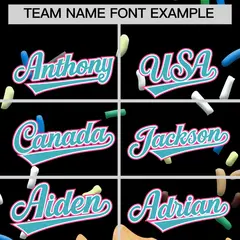 Black Ice Cream Cone Graffiti Full-Snap Varsity Letterman Jacket 3