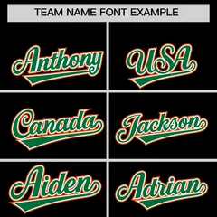 Black Kelly Green and Orange Raglan Baseball Jersey 3