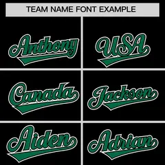 Black Kelly Green Contrast Raglan Baseball Jersey 3