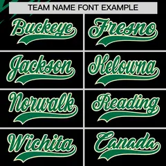 Black Kelly Green Cream Reversible Baseball Jersey Lightning Graffiti Pattern 6