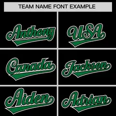 Black Kelly Green Edge Color Block Authentic Baseball Jersey 3