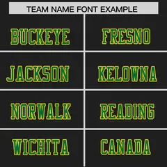 Black Kelly Green-Gold Color Block Raglan Sleeves Football Jersey 3