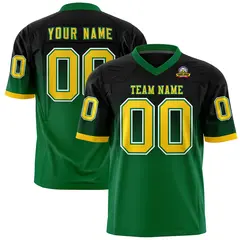 Black Kelly Green Gradient Fashion Authentic Football Jersey 1