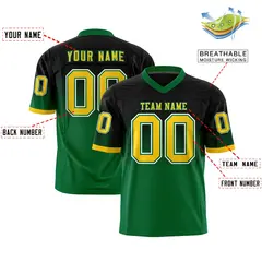 Black Kelly Green Gradient Fashion Authentic Football Jersey 2