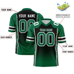 Black Kelly Green Gradient Side Pattern Football Jersey 2