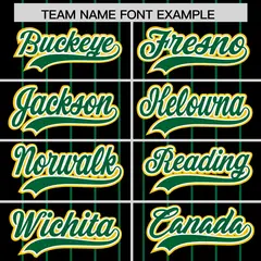 Black Kelly Green Gradient Stripe Sleeves Baseball Jersey 3