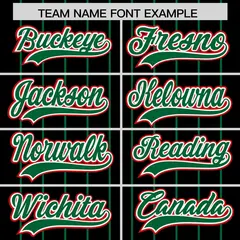 Black Kelly Green Gradient Stripe Sleeves Baseball Jersey 3