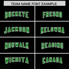 Black Kelly Green Gradient Vertical Stripe Football Jersey 3