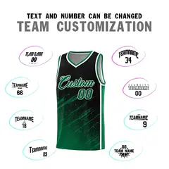 Black Kelly Green Graffiti Splash Basketball Uniforms 4