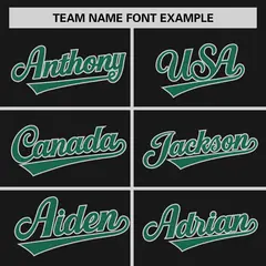 Black Kelly Green Gray Raglan Sleeves Baseball Jersey 3