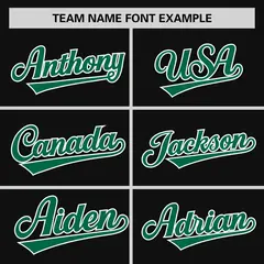Black Kelly Green Horizontal Stripe Pullover Baseball Jersey 3