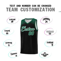 Black Kelly Green Indians Print Basketball Jersey 4