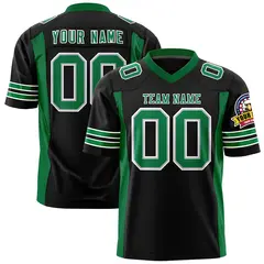Black Kelly Green Insert Color Authentic Football Jersey