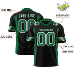 Black Kelly Green Insert Color Authentic Football Jersey 2