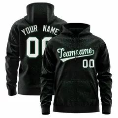 Black Kelly Green Leopard Print Varsity Full-Zip Letterman Jacket Hoodie