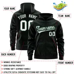 Black Kelly Green Leopard Print Varsity Full-Zip Letterman Jacket Hoodie 4