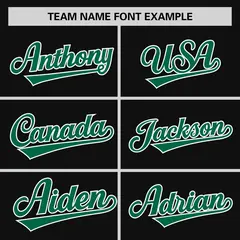 Black Kelly Green Raglan Pullover Authentic Baseball Jersey 3