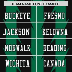 Black Kelly Green Razr Stripe Graffiti Flag Football Jersey 3