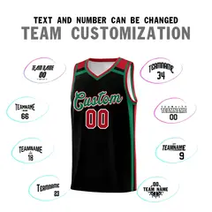 Black Kelly Green Red Color Charge Basketball Jersey 4