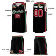 Black Kelly Green Red Color Charge Basketball Jersey 5