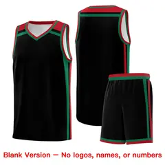 Black Kelly Green Red Color Charge Basketball Jersey 7