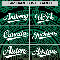 Black Kelly Green Red Graffiti Mexican Style Baseball Jersey 4