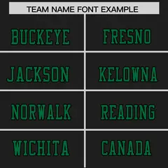 Black Kelly Green Shoulder Star Pattern Flag Football Jersey 3