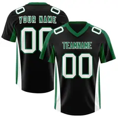 Black Kelly Green Side Stripe Authentic Football Jersey