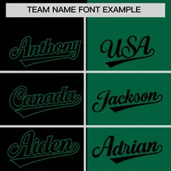 Black Kelly Green Split Coconut Tree Design Baseball Jersey 3