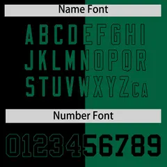 Black Kelly Green Split Coconut Tree Design Baseball Jersey 4