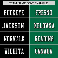 Black Kelly Green Split Two Tone Authentic Football Jersey 3
