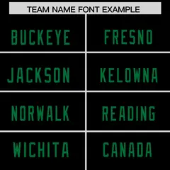 Black Kelly Green Square Neckline Football Jersey 3