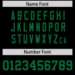 Black Kelly Green Square Neckline Football Jersey 4