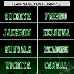 Black Kelly Green Star Gradient Flag Football Jersey 3