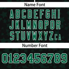 Black Kelly Green Star Graffiti Authentic Baseball Jersey 4