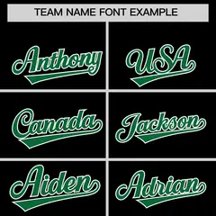 Black Kelly Green Stripe Animals Graffiti Raglan Baseball Jersey 3