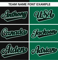 Black Kelly Green Stripe-Solid Combo Baseball Jersey 3