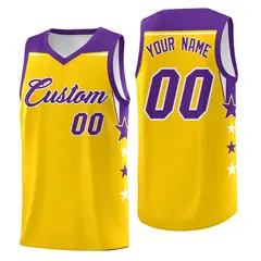 Black Kelly Green Two Tone Side Star Color Block Basketball Jersey 1