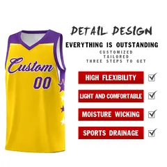 Black Kelly Green Two Tone Side Star Color Block Basketball Jersey 2