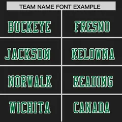 Black Kelly Green-White Color Block Raglan Sleeves Football Jersey 3