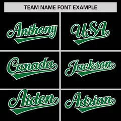 Black Kelly Green-White Color Block Varsity Letterman Jacket 3