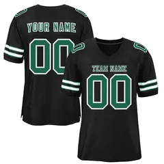 Black Kelly Green-White Football Jersey 1