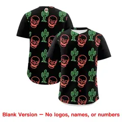 Black Kelly Green White Graffiti Mexican Style Baseball Jersey 2