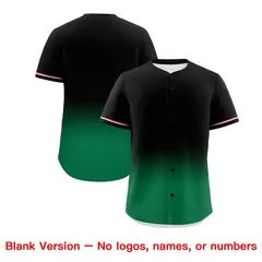 Black Kelly Green White Graffiti Mexican Style Baseball Jersey 2