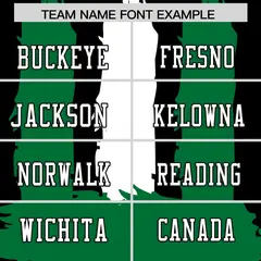 Black Kelly Green White Graffiti Pattern Flag Football Jersey 3