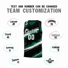 Black Kelly Green White Reversible Basketball Jersey Stellar Strike Series 2