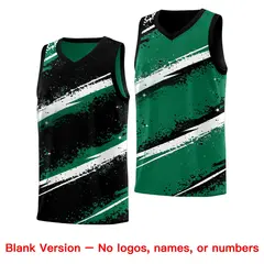 Black Kelly Green White Reversible Basketball Jersey Stellar Strike Series 7