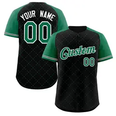 Black Kelly Green-White Rhombus Authentic Baseball Jersey